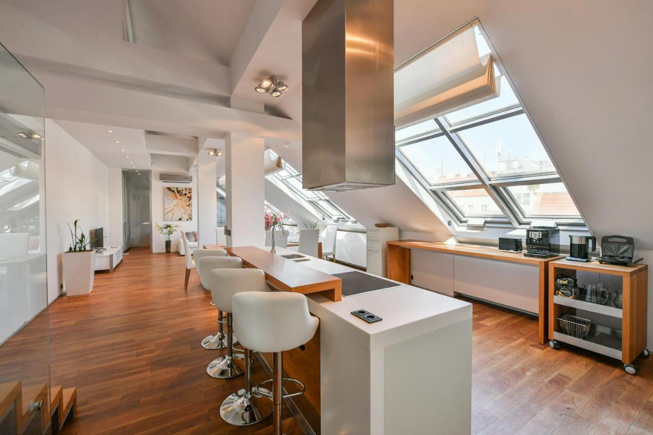 Luxury Central Penthouse With Sauna, Terrace, 250M2, 5Bdrm, 3Bthrm Praha Eksteriør bilde