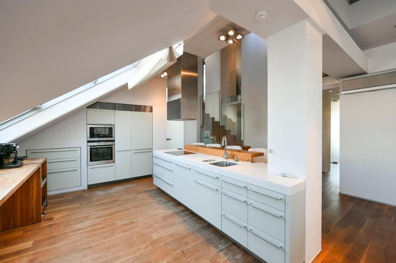 Luxury Central Penthouse With Sauna, Terrace, 250M2, 5Bdrm, 3Bthrm Praha Eksteriør bilde
