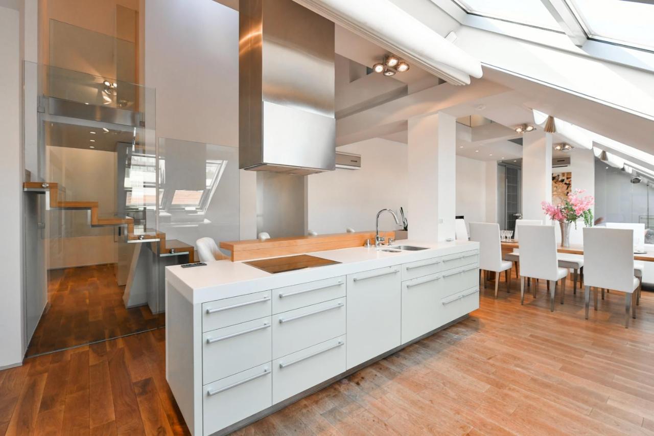 Luxury Central Penthouse With Sauna, Terrace, 250M2, 5Bdrm, 3Bthrm Praha Eksteriør bilde